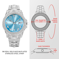 Montres à quartz MISSFOX, marque de mode, style streetwear, hip-hop, unisexe, avec diamants brillants, bijoux pour mariage et fête, nouvelle collection, dropshipping