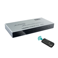4K x 2K 3D 4 entradas 2 salidas HDMI Matrix 4x2 Video Switcher Soporte 1080P HDMI 4 en 2 salidas HDMI Splitter con control remoto