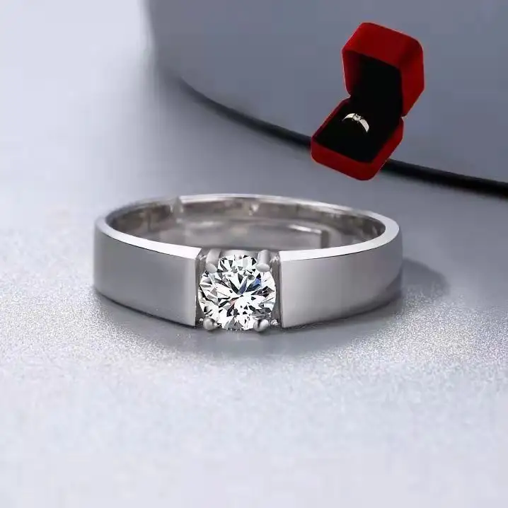 Zircon moissanite bague en diamant dame bague en diamant bague de couple de mode