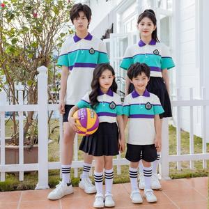 Camisetas Escolares de Algodón para Niños, Diseño de Uniforme para Jardín de Infancia, Primaria y Secundaria, en Azul y Blanco - Product Image 1