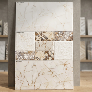 3D พอร์ซเลนดิจิตอลเคลือบเงางาม12X24 30x60ซม. 300X600มม. กระเบื้องปูพื้นเซรามิคพิมพ์ลายเคลือบเงาสำหรับใช้ในที่สาธารณะ - Product Image 2
