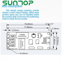 Module de mesure d'énergie AC, SUI-101A, transmetteur de puissance à isolation haute précision/acquisition de puissance de courant et de tension en série 220V
