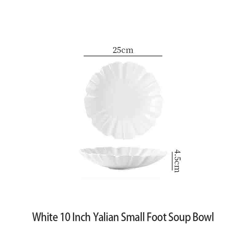 Ciotola per zuppa Yalian Small Foot bianca da 10 pollici
