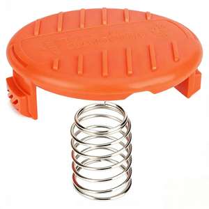 Cubierta de Carrete de Hilo de Nylon Naranja AF-100-3ZP A6481 RC-100-P + Resorte de Repuesto para BLACK+DECKER US/Europa GH/NST/LST/MTC/MTE/GL/GLC - Product Image 1