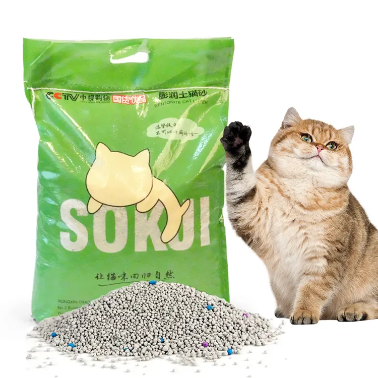 Muawu Nouveau Hot Selling 99% Désodorisation efficace sans poussière et boule de fond zéolite Bentonite sable litière pour chat