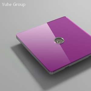 Panneau en verre cristal, panneau tactile, prise TV 10A + prise de données 2 gang + prise pour ordinateur - Product Image 3