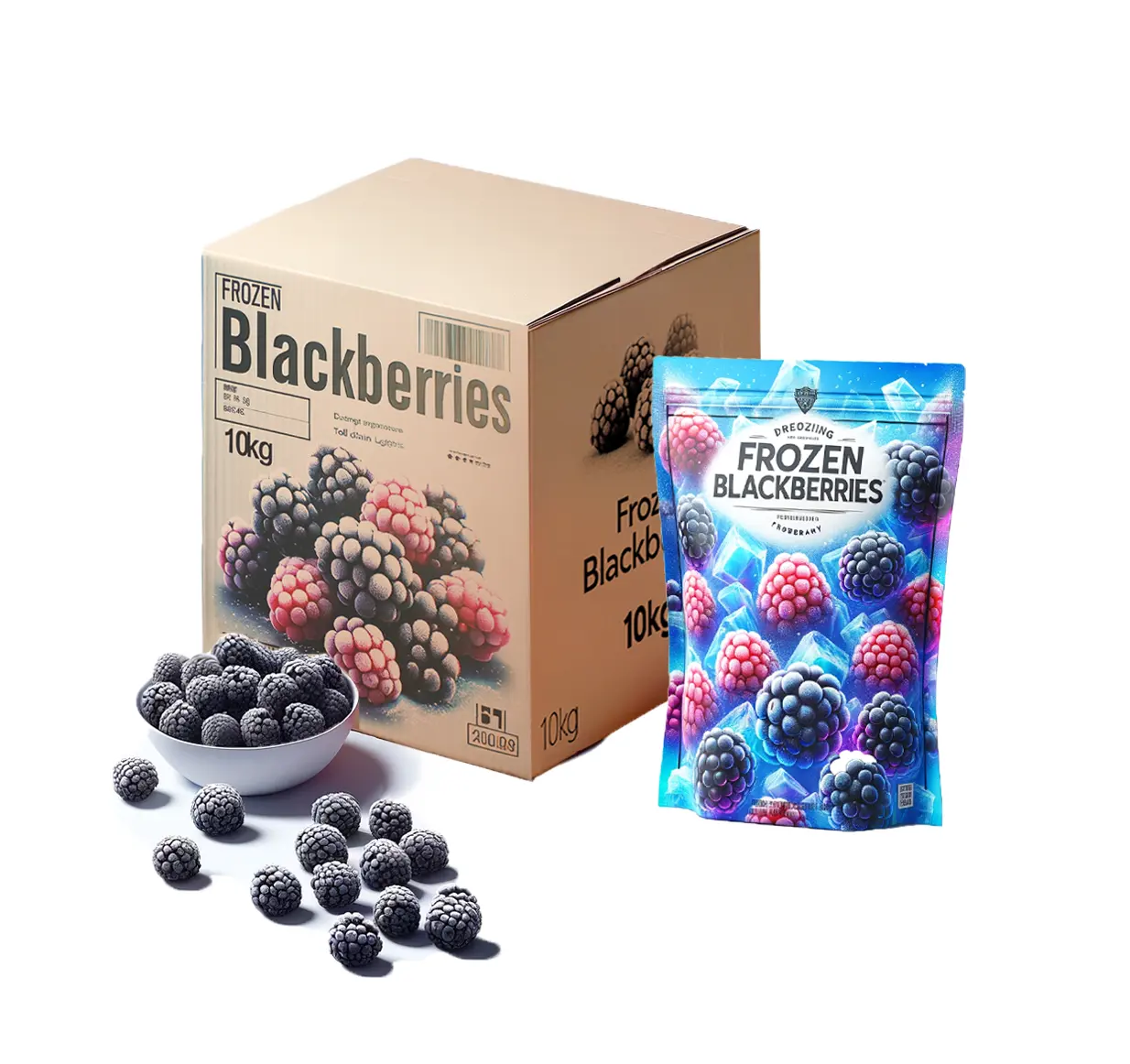 Distribütörler ve perakendeciler için Ideal lezzetli dondurulmuş Blackberry dondurularak organik dondurulmuş taze Blackberry