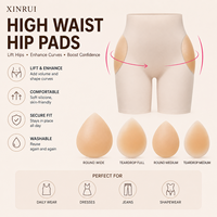 Accessoires de Sous-Vêtements Gainants à Taille Haute en Silicone pour Rehausser les Fesses et les Hanches, Grandes Tailles