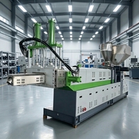 Machine de recyclage de déchets plastiques PP PE à haute efficacité, ligne d'extrusion double en deux étapes pour la production de granulés plastiques uniformes