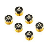 Cadeaux promotionnels de luxe personnalisés, boutons de manchette en métal bronze maçonniques, émail doux, pour femmes et hommes