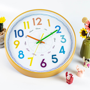 REIDA Silent Non Ticking <strong>Telling</strong> <strong>Time</strong> Teaching <strong>Clock</strong> Kids Room Wall Decor for Bedrooms Pedia <strong>Clock</strong> for Kids - Product Image 6