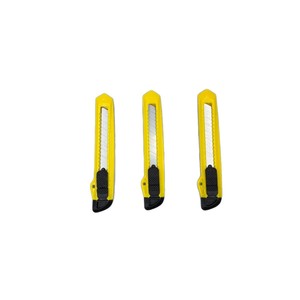 Utility Knife 18mm Stainless Steel Blade Yellow Plastic Handle For Paper Cutting Packaging Opening Wall Paper Trim - Product Image 5