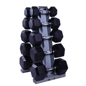 Thương mại sức mạnh đào tạo cao su di động tráng lục giác quả tạ đặt cho nhà phòng tập thể dục - Product Image 4