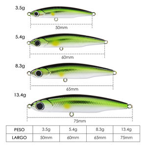 Venta caliente <span class=keywords><strong>tres</strong></span> anzuelos lápiz señuelo capacidad de fundición de larga distancia agua dulce lubina pesca ríos lagos hecho Metal plástico - Product Image 4