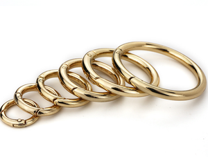 Chaveiro de liga de zinco redondo, barato em metal o anel redondo clipe mosquetão - Product Image 5