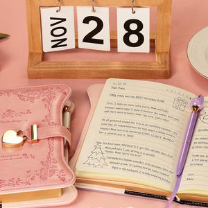 Journal en cuir personnalisé avec serrure pour filles, enfants, adolescents, carnet en cuir PU A5 avec serrure à code pour l'école, le bureau, cadeau - Product Image 4