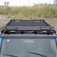 Plateforme de toit tout-terrain avec panier de chargement et barre lumineuse LED, ajustement direct pour Suzuki Jimny JB74 2019-2025 – Amélioration extérieure