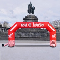 Arche Publicitaire Gonflable Personnalisée Arco Inflable Arcoiris avec Éclairage LED pour Décoration d'Événements de Course en Extérieur