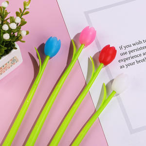 Bolígrafo de diseño creativo de flor de tulipán simulado con estilo floral único para estudiantes escritura diaria y uso de oficina para firmas - Product Image 4