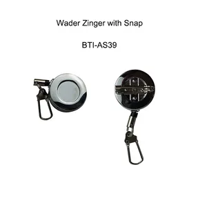 飞钓工具涉水器zinger，带安全销BTI-AS39，背面系绳工具徽章支架飞钓配件B10