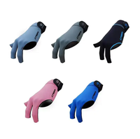 Haute qualité CPBA gant doigt ouvert gant de billard S/M/L/XL main gauche cinq couleurs billard billard piscine gants accessoires