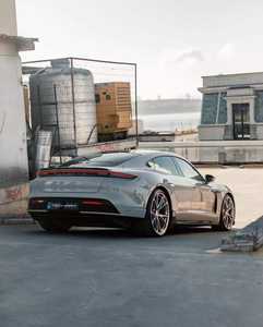 Kit de carrosserie en Fiber de carbone Runde lèvre avant diffuseur arrière becquet jupes latérales pour <span class=keywords><strong>Porsche</strong></span> Taycan mise à niveau <span class=keywords><strong>Techart</strong></span> Style de haute qualité - Product Image 6