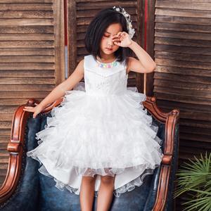 Vestido de Fiesta Formal para Niñas, con Flores, Estilo Princesa, Falda en Capas, Encaje y Tutú - Product Image 3