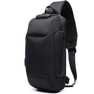 Échantillon gratuit Sac à bandoulière personnalisé avec logo USB Anti-vol Sac de poitrine pour homme Sac à bandoulière pour femme Décontracté - Product Image 1