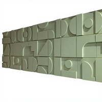 Panneau acoustique 3D géométrique moderne en PET, panneau mural décoratif, panneau mural en relief pour la décoration murale intérieure