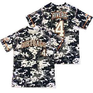 Uniforme de baseball à deux boutons avec maille de broderie, ensemble d'uniformes de baseball à 2 boutons, chemises en jersey de baseball à sublimation - Product Image 1