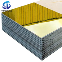 Feuille de miroir acrylique dorée avec adhésif auto-collant 0,8 mm 1 mm pour découpe laser