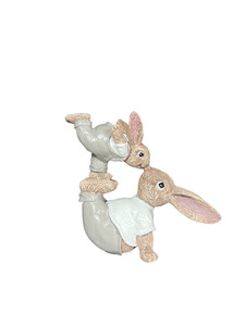 Kible coniglio ornamento in resina che bacia coniglio decorazione di pasqua dolce decorazione regalo artigianale decorazione per la casa - Product Image 4