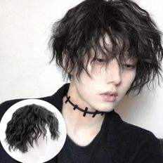 Parrucca di capelli per studenti universitari maschili alla moda con abbigliamento per capelli umani Premium - Product Image 1