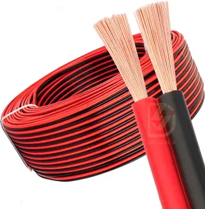 Hot Koop Elektrische Kabel 1.0Mm 1.5Mm 2.5Mm Zwart/Rood Kabel Puur Koper 2 Core Kabel
