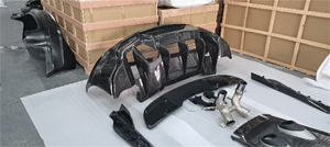 Kit Carrozzeria in Fibra di Carbonio per McLaren 540C 570S 570GT Aggiornato 600LT: Paraurti Anteriore, Alettone Posteriore, Copertura Anteriore, Minigonne Laterali, Paraurti Posteriore, Tubo di Scarico - Product Image 6