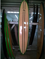 Planches de surf longues entièrement en bois, en époxy et en bois de Paulownia, super légères