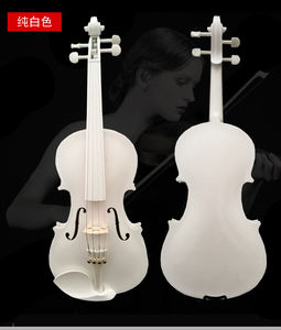 Adultos Crianças Iniciantes e Estudantes Praticam Tocando Violinos Rosa e Branco - Product Image 2