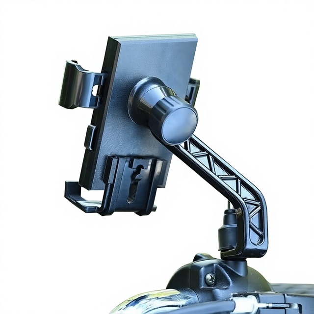 Shockproof Aluminium Alloy Phone Holder with Image Stabilization for Motorcycle Bicycle E-Bike (China)