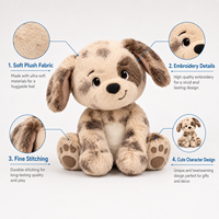 Juguete de Peluche Personalizado OEM ODM, Desde el Dibujo Hasta el Producto Final, Perro de Peluche Suave, Juguete de Peluche de Perro Butter para Marca y Promoción
