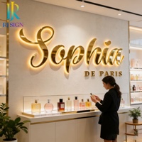Enseigne LED 3D rétroéclairée, lettres lumineuses, signalétique commerciale illuminée, logo mural pour parfumerie, bureau, salon