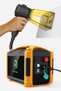 เครื่องเลเซอร์ไฟเบอร์แบบมือถือ 30W 50W สำหรับสลัก แกะสลัก ทำเครื่องหมาย QR Code หมายเลขซีเรียล บนโลหะ พลาสติก เซรามิก - Product Image 6