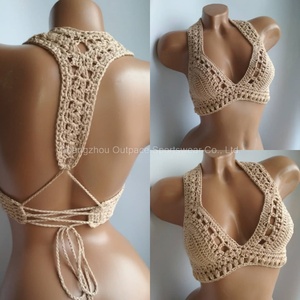 ชุดบิกินี่โครเชต์แฮนด์เมดแบบเว้าลายพิเศษสำหรับสาวๆ ชุดว่ายน้ำวันพีซเซ็กซี่ ชุดว่ายน้ำชายหาดสำหรับผู้หญิง - Product Image 3