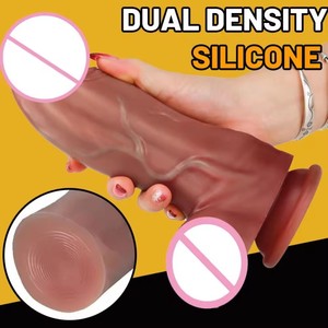 9 Zoll Soft Realistic Riesiger XXL-<span class=keywords><strong>Dildo</strong></span> mit Fernbedienung Vibrations-und Heiz funktionen Große Ausbuchtung und mollige Eichel für Frauen - Product Image 4