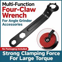 Accessoires de réglage pour meuleuse d'angle, Clé à quatre coins pour démontage de lame de scie, Clé à quatre mâchoires pour meuleuse d'angle