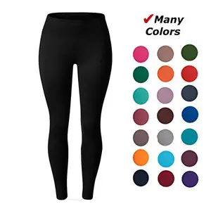 92% polyester 8% spandex yoga taille bande beurre doux double brossé yiwu noir couleur unie leggings pour femmes