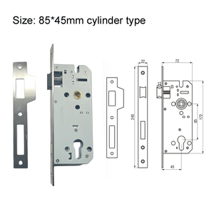 उच्च गुणवत्ता वाले स्टॉक सुरक्षा 85*45 मिमी लॉक बॉडी जिंक मिश्र धातु कुंडी स्टेनलेस स्टील प्लेट मोर्टिज़ ताले - Product Image 5