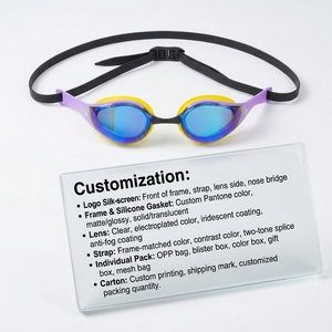 <span class=keywords><strong>Gafas</strong></span> de Natación Impermeables para Adultos con Correa de Ajuste Rápido y Puente Nasal Intercambiable OEM - Product Image 3