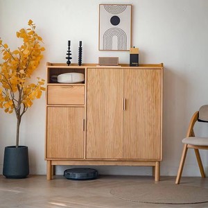 Zapatero de Estilo Japonés, Mueble de Madera Maciza para Entrada, Estante de Almacenamiento de Gran Capacidad para el Hogar - Product Image 1