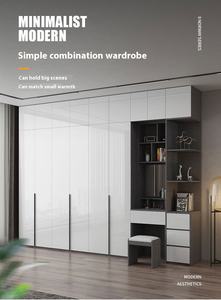 <span class=keywords><strong>Armoire</strong></span> de rangement moderne simple à porte plate avec support de coiffeuse <span class=keywords><strong>Armoire</strong></span> latérale <span class=keywords><strong>pour</strong></span> l'installation de l'entrée de la chambre à coucher - Product Image 3