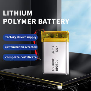 Оптовая продажа 403040 lipo аккумуляторная батарея 3,7 v li-polymer батарея 400mah 403040 литий-полимерный аккумулятор - Product Image 2